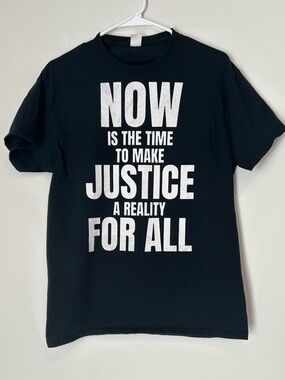 Now Is The Time To Make Justice a Reality For All Honor King NBA Large T-shirt